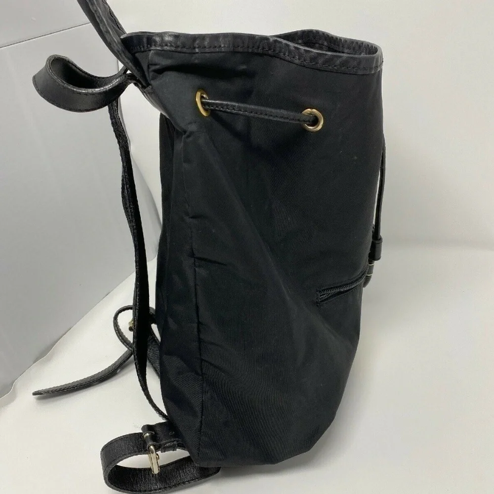 Moschino Black and Gold Nylon Backpack